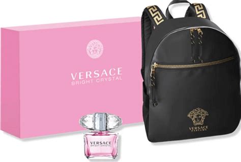 versace bright crystal perfume backpack set